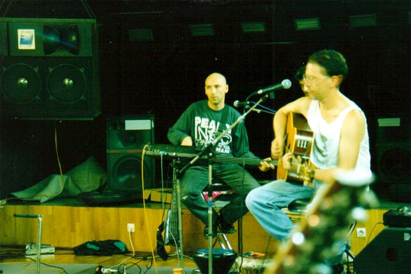 Rehearsing in the studio