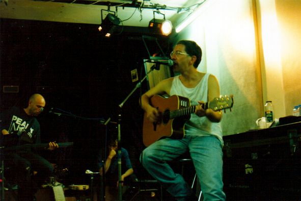 Rehearsing in the studio