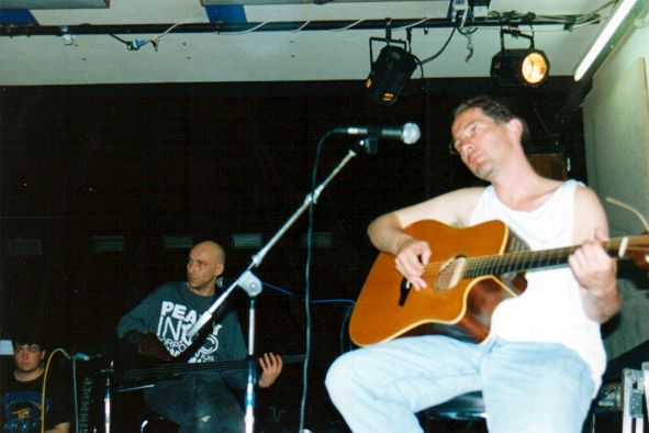 Rehearsing in the studio