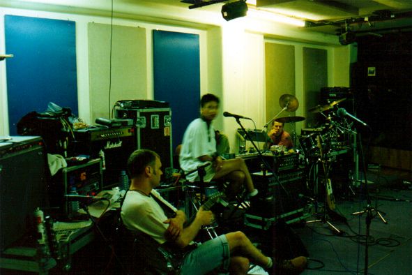 Rehearsing in the studio