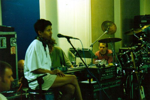 Rehearsing in the studio