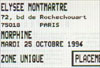 Morphine 25 octobre 1994